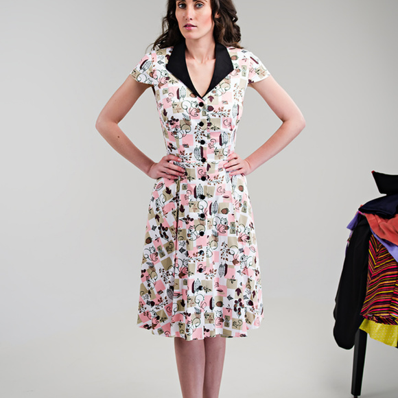 Collette Squirrel Print Dress - Picture 2 of 5